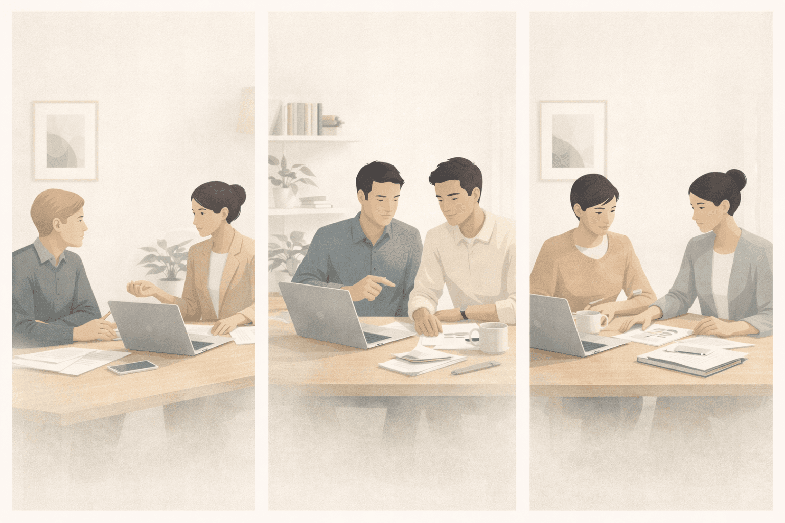 Illustration minimaliste pour les entrepreneurs et PME.